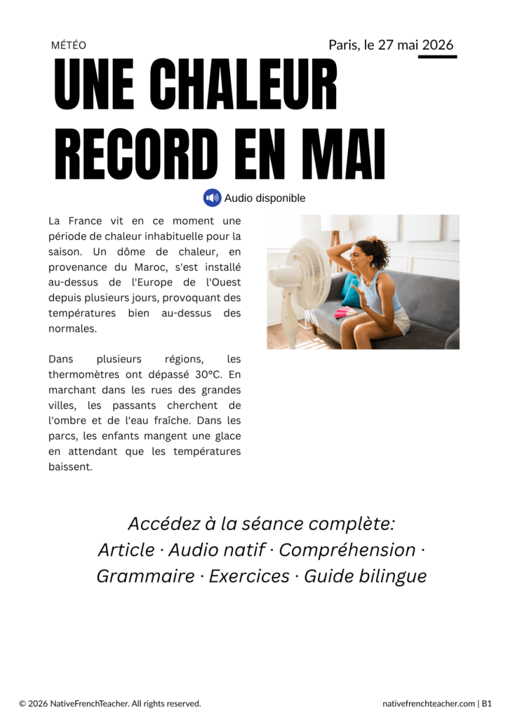 Une chaleur record en mai payant